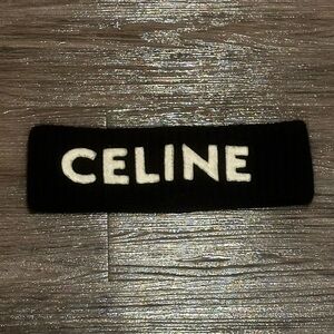 Celine Knitted wool headband in Black